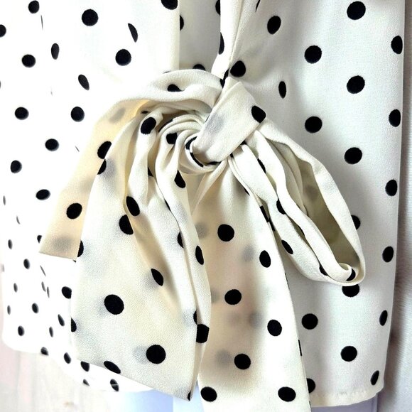 Tommy Hilfiger Harbor Polka Dot Waist Tie Relaxed Fit Womens Top NWOT Sz M - Picture 5 of 8